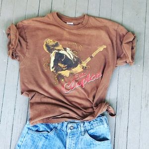 Vintage Eric Clapton T-shirt boxy thrashed unisex
